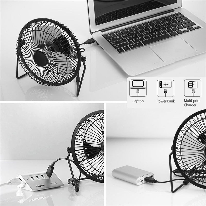 Portable Solar Powered USB Fan with Stand 5W by HitMyNeed