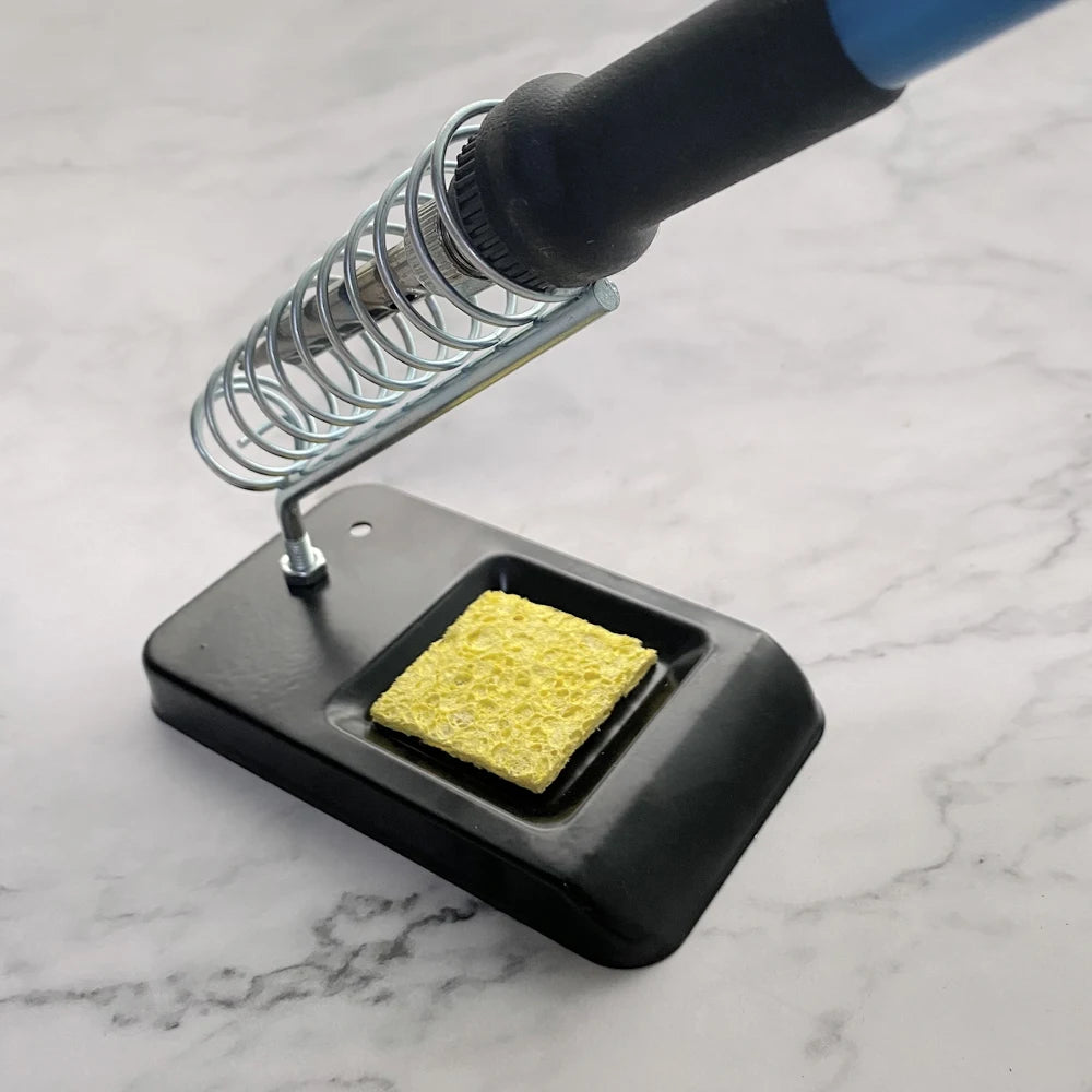 Portable Soldering Iron Stand with Cleaning Sponge by HitMyNeed
