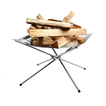 Portable Stainless Steel Camping Fire Pit Stand by HitMyNeed