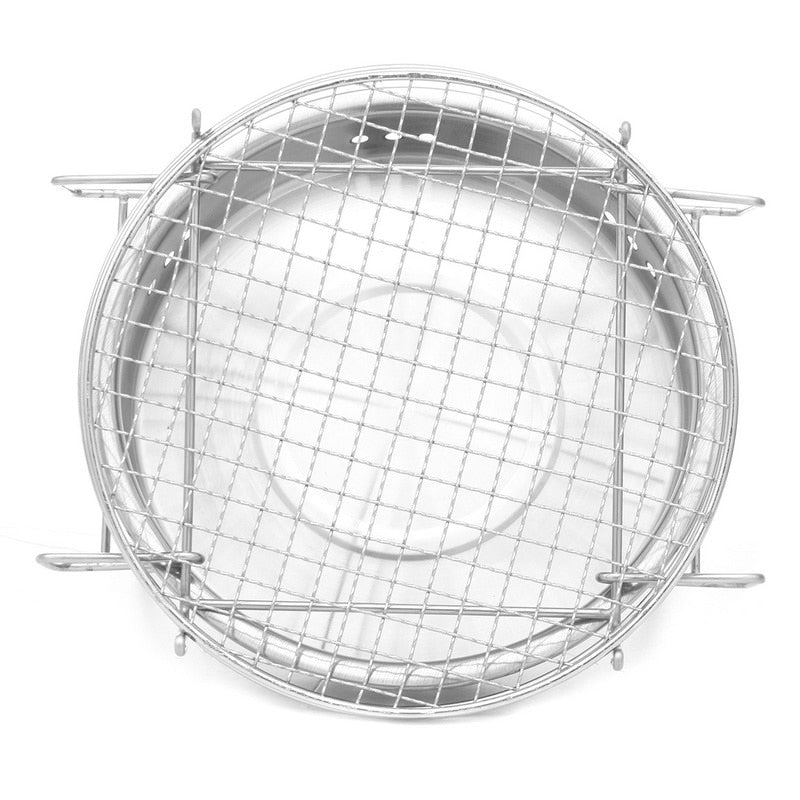 Portable Stainless Steel Charcoal Grill 30cm by HitMyNeed