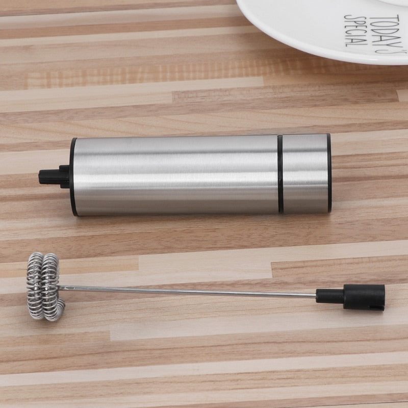 Portable Stainless Steel Double Whisk Milk Frother by HitMyNeed