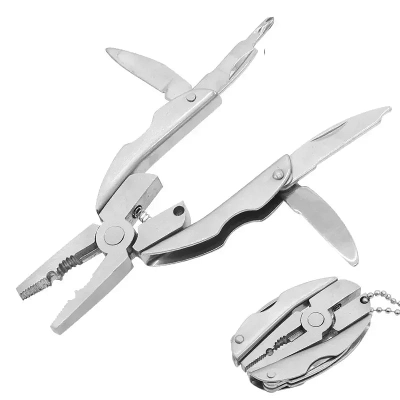 Portable Stainless Steel Multi-Tool Keychain Pliers by HitMyNeed