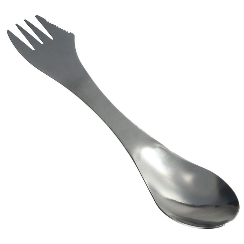 Portable Stainless Steel Spork Camping Cutlery by HitMyNeed