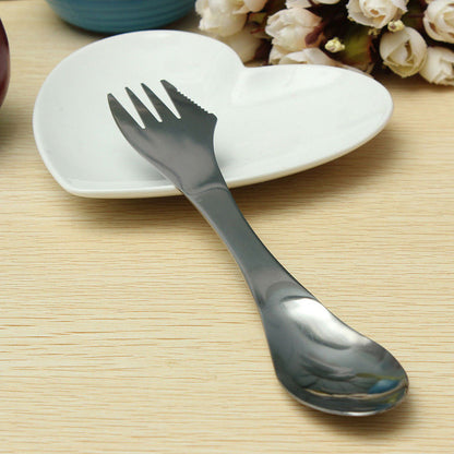 Portable Stainless Steel Spork Camping Cutlery by HitMyNeed