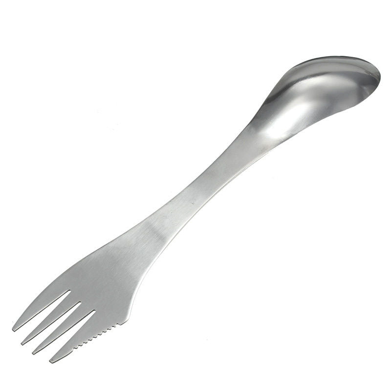 Portable Stainless Steel Spork Camping Cutlery by HitMyNeed