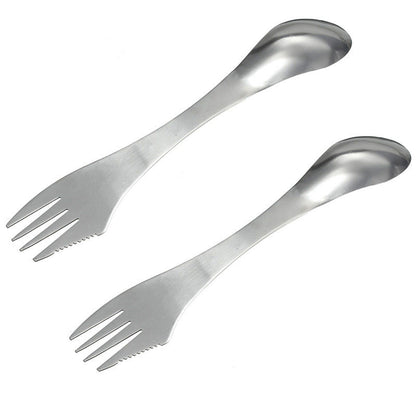 Portable Stainless Steel Spork Camping Cutlery by HitMyNeed