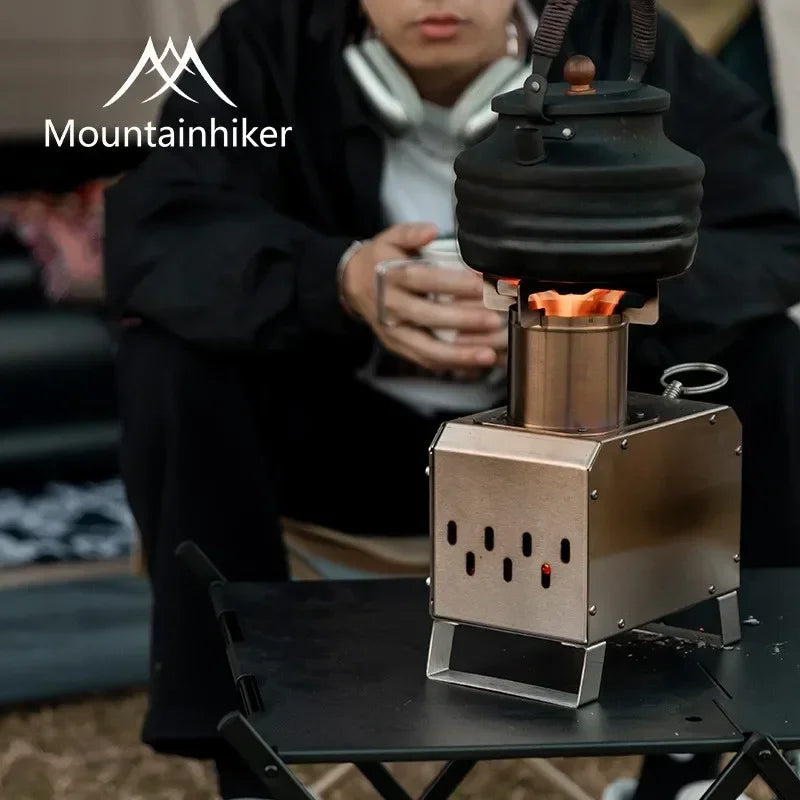 Portable Stainless Steel Square Wood Stove for Camping by HitMyNeed