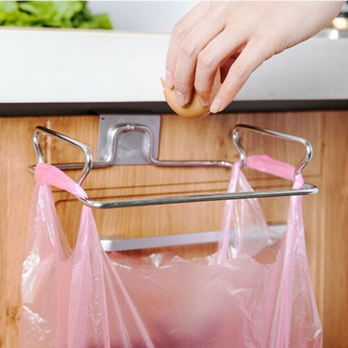 Portable Stainless Steel Trash Bag Holder Rack by HitMyNeed