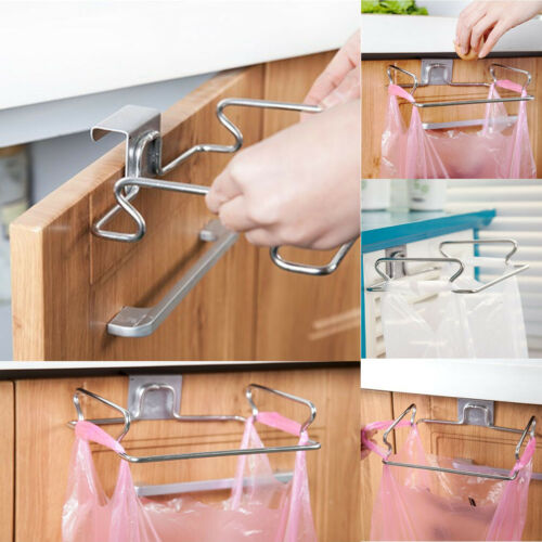 Portable Stainless Steel Trash Bag Holder Rack by HitMyNeed
