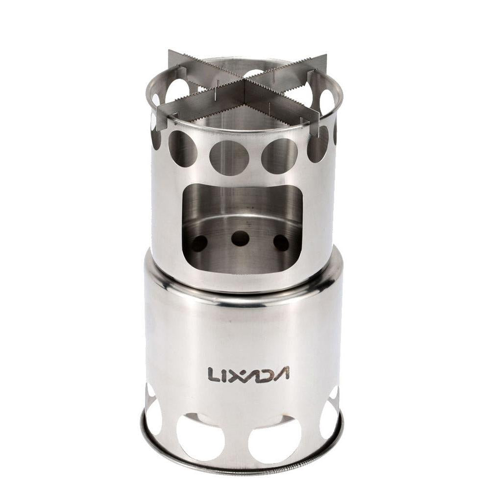 Portable Stainless Steel Wood Burning Camping Stove by HitMyNeed