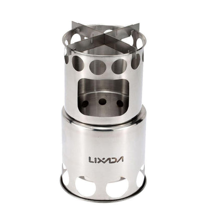 Portable Stainless Steel Wood Burning Camping Stove by HitMyNeed