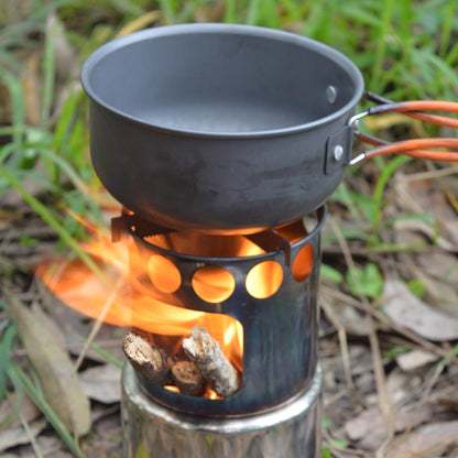 Portable Stainless Steel Wood Burning Camping Stove by HitMyNeed