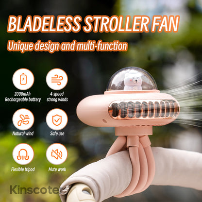 Portable Stroller Fan with Flexible Tripod, 4 Speeds by HitMyNeed