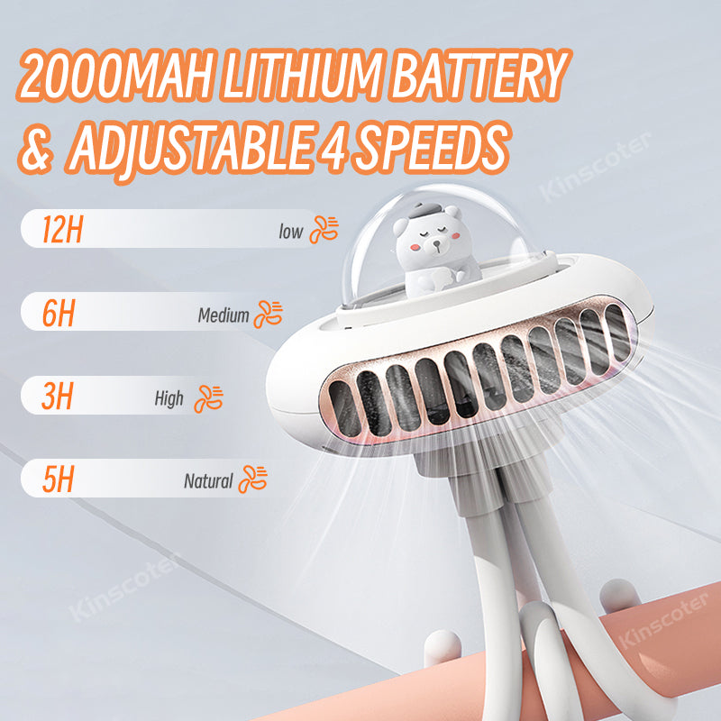 Portable Stroller Fan with Flexible Tripod, 4 Speeds by HitMyNeed