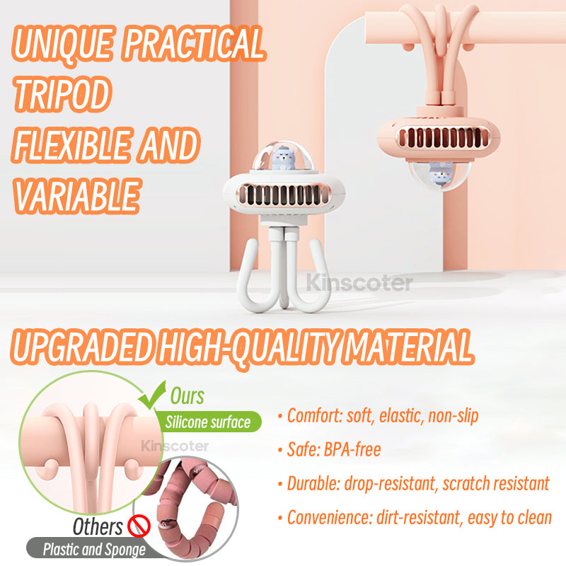 Portable Stroller Fan with Flexible Tripod, 4 Speeds by HitMyNeed