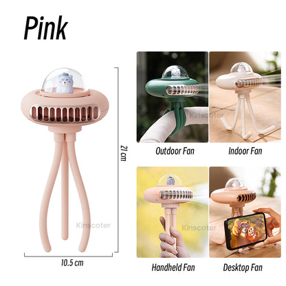 Portable Stroller Fan with Flexible Tripod, 4 Speeds pink by HitMyNeed