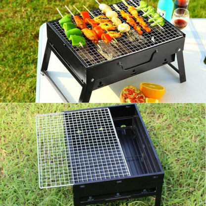 Portable Tabletop Charcoal Grill, Foldable Stainless Steel by HitMyNeed