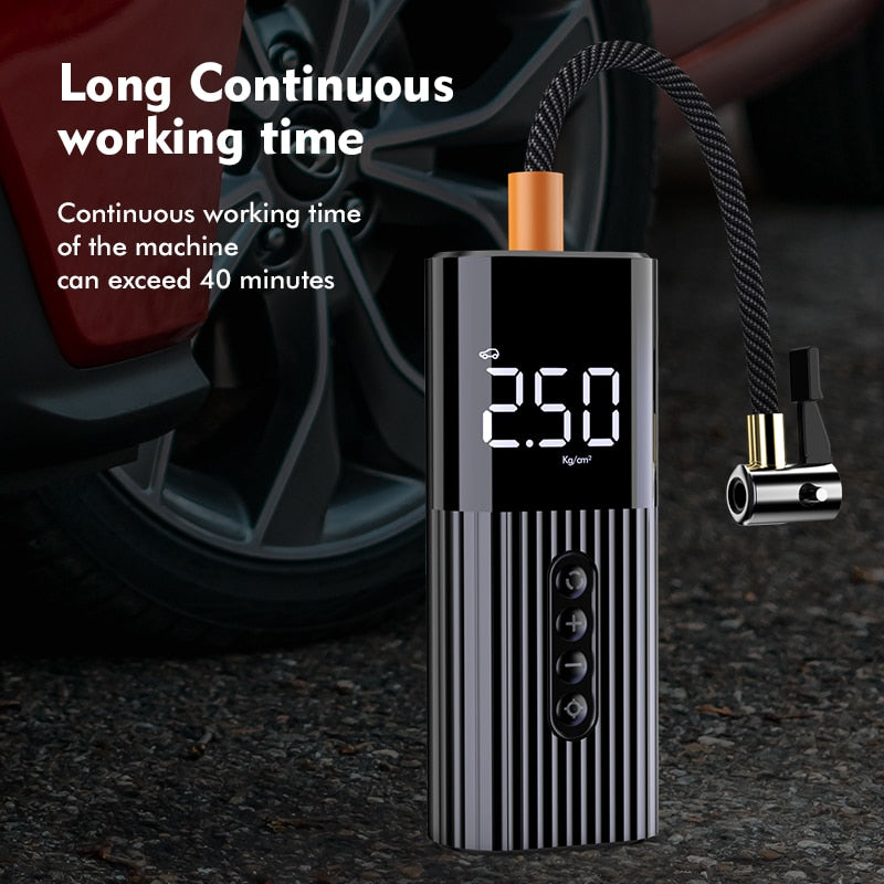 Portable Tire Pump Air Compressor with LCD Display by HitMyNeed
