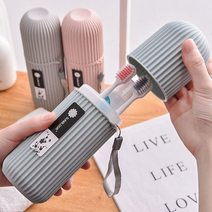 Portable Toothbrush and Toothpaste Travel Case by HitMyNeed