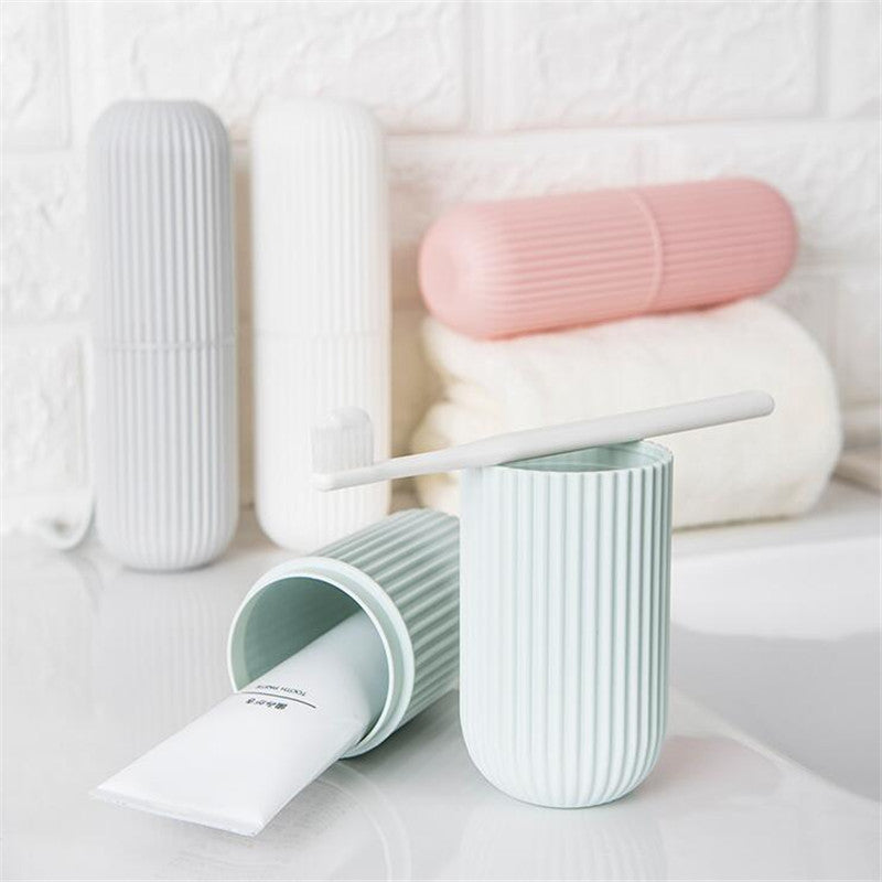 Portable Toothbrush and Toothpaste Travel Case by HitMyNeed