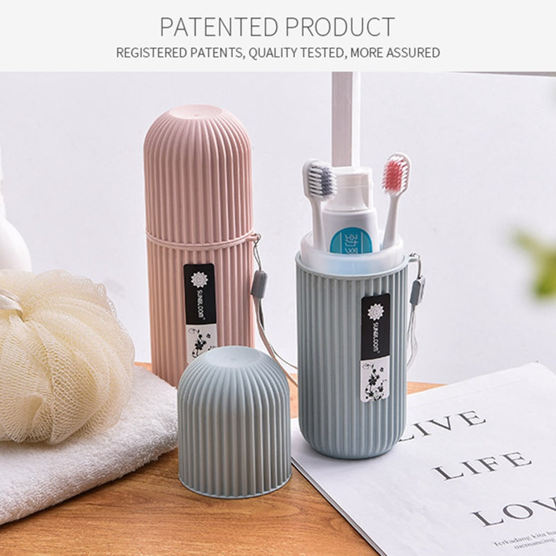 Portable Toothbrush and Toothpaste Travel Case by HitMyNeed