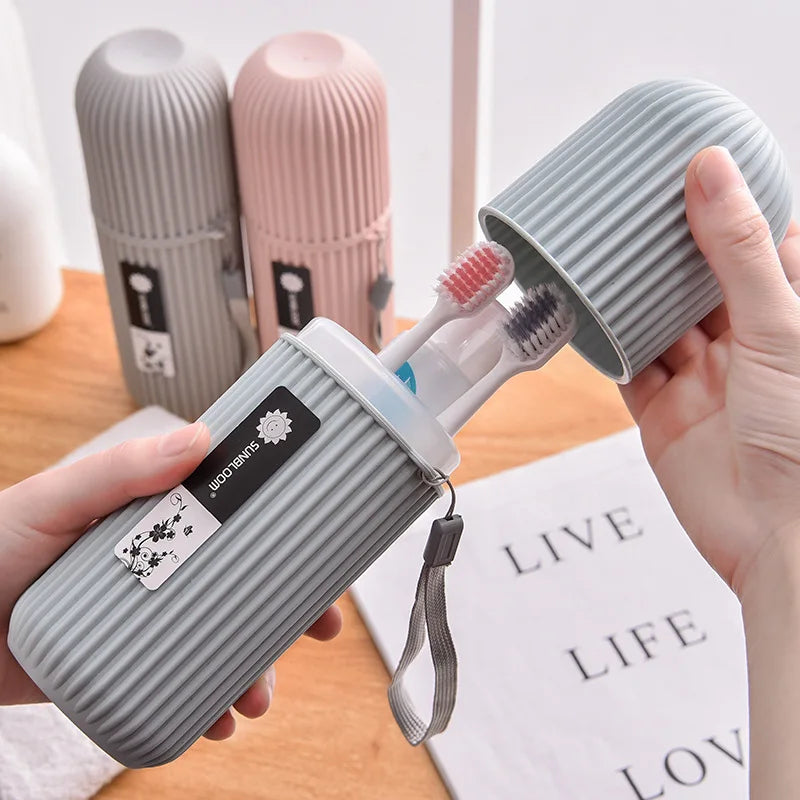 Portable Toothbrush & Toothpaste Travel Holder Case by HitMyNeed