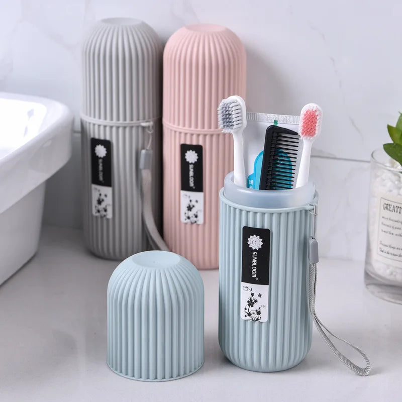 Portable Toothbrush & Toothpaste Travel Holder Case by HitMyNeed