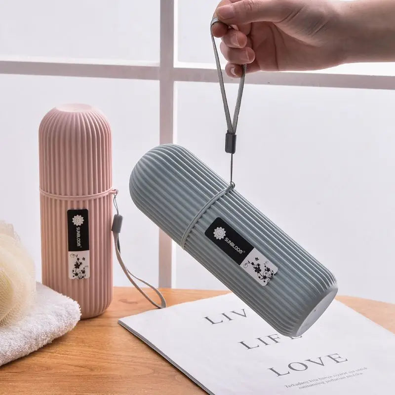 Portable Toothbrush & Toothpaste Travel Holder Case by HitMyNeed