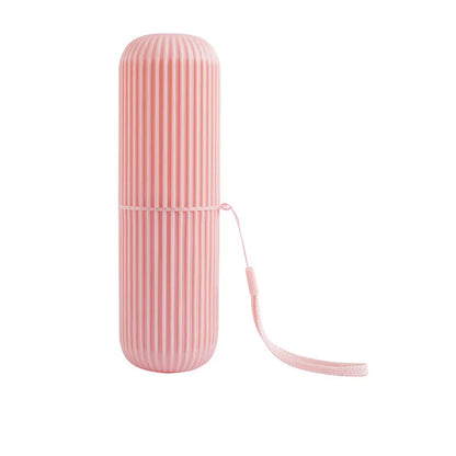 Portable Toothbrush & Toothpaste Travel Holder Case pink by HitMyNeed