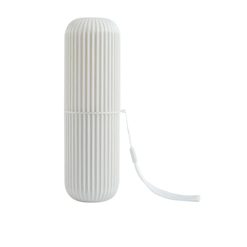Portable Toothbrush & Toothpaste Travel Holder Case white by HitMyNeed