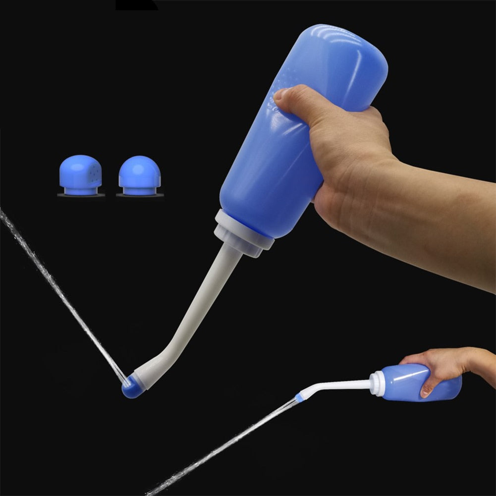 Portable Travel Bidet Bottle with Curved Nozzle 500ml by HitMyNeed