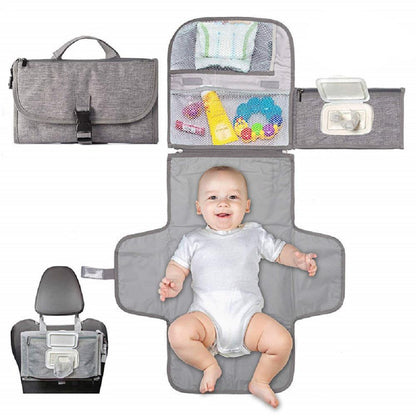 Portable Travel Nappy Changing Mat with Pockets by HitMyNeed