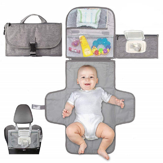 Portable Travel Nappy Changing Mat with Pockets by HitMyNeed