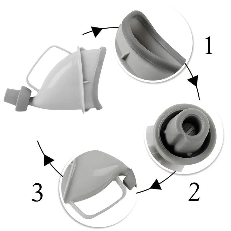 Portable Travel Urinal Funnel for Camping & Car Trips by HitMyNeed