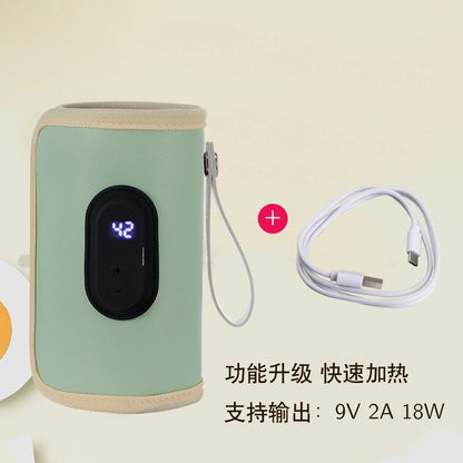 Portable USB Baby Bottle Warmer for Travel & Car green by HitMyNeed