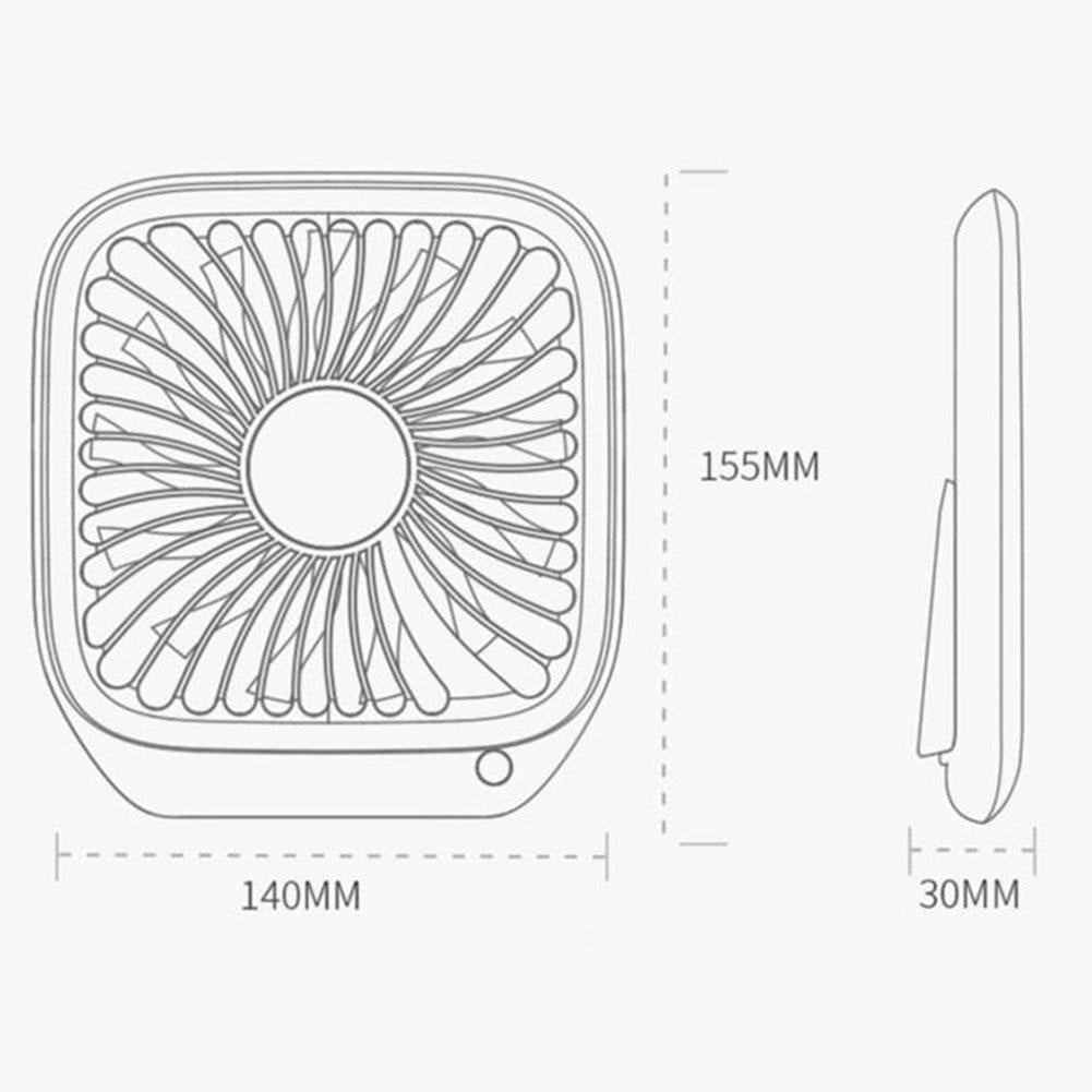 Portable USB Desk Fan with 3-Speed Control by HitMyNeed