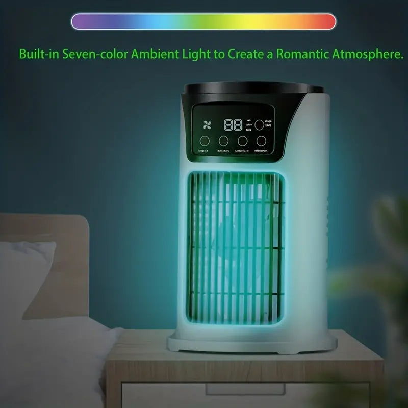 Portable USB Evaporative Air Cooler with LED Lights by HitMyNeed