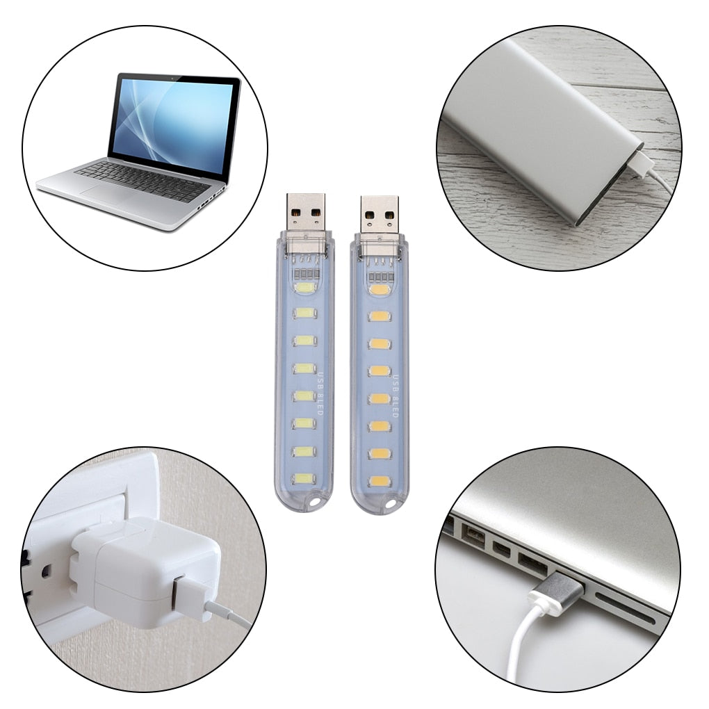 Portable USB LED Book Light (Set of 2) by HitMyNeed