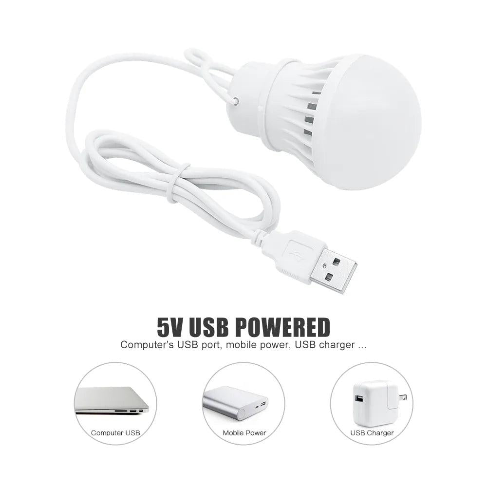 Portable USB LED Bulb White Light 3W-7W by HitMyNeed