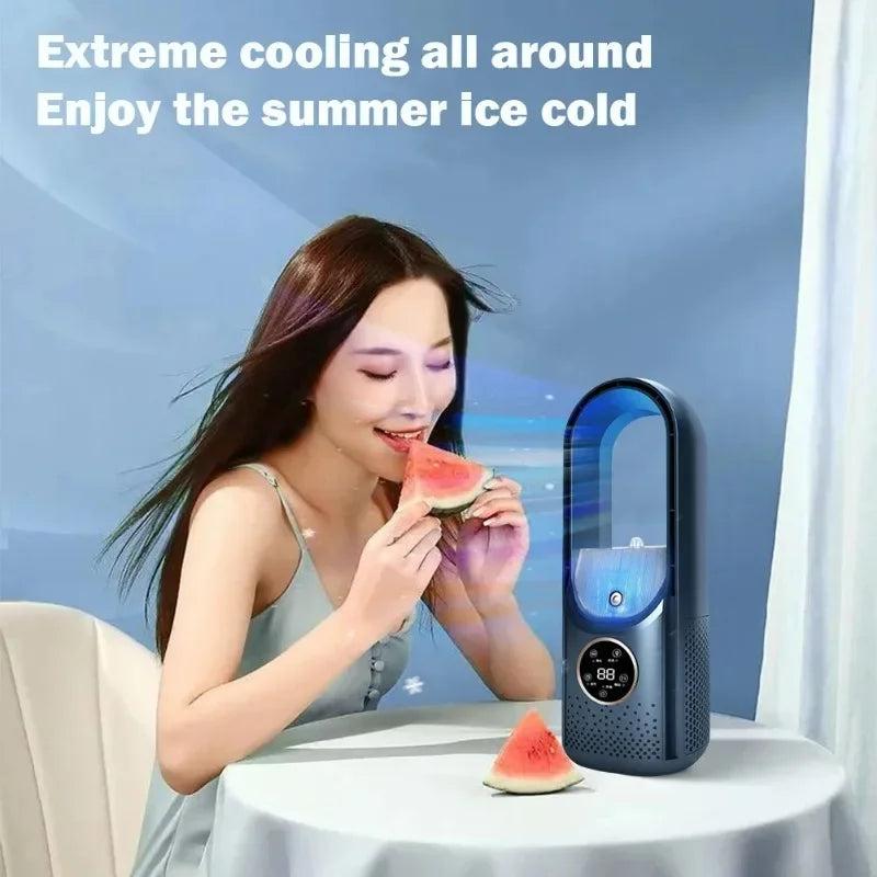 Portable USB Mini Air Cooler Fan with Humidifier by HitMyNeed