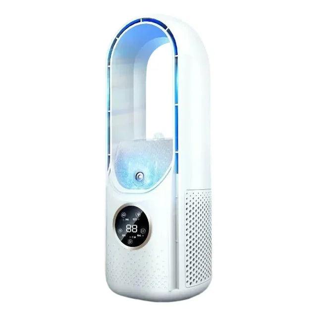 Portable USB Mini Air Cooler Fan with Humidifier white by HitMyNeed