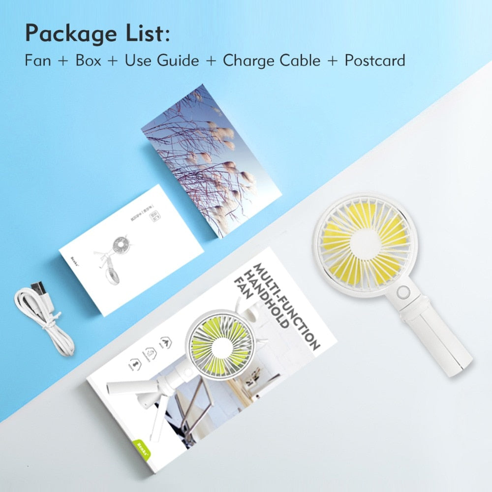 Portable USB Rechargeable Fan with Tripod Stand by HitMyNeed