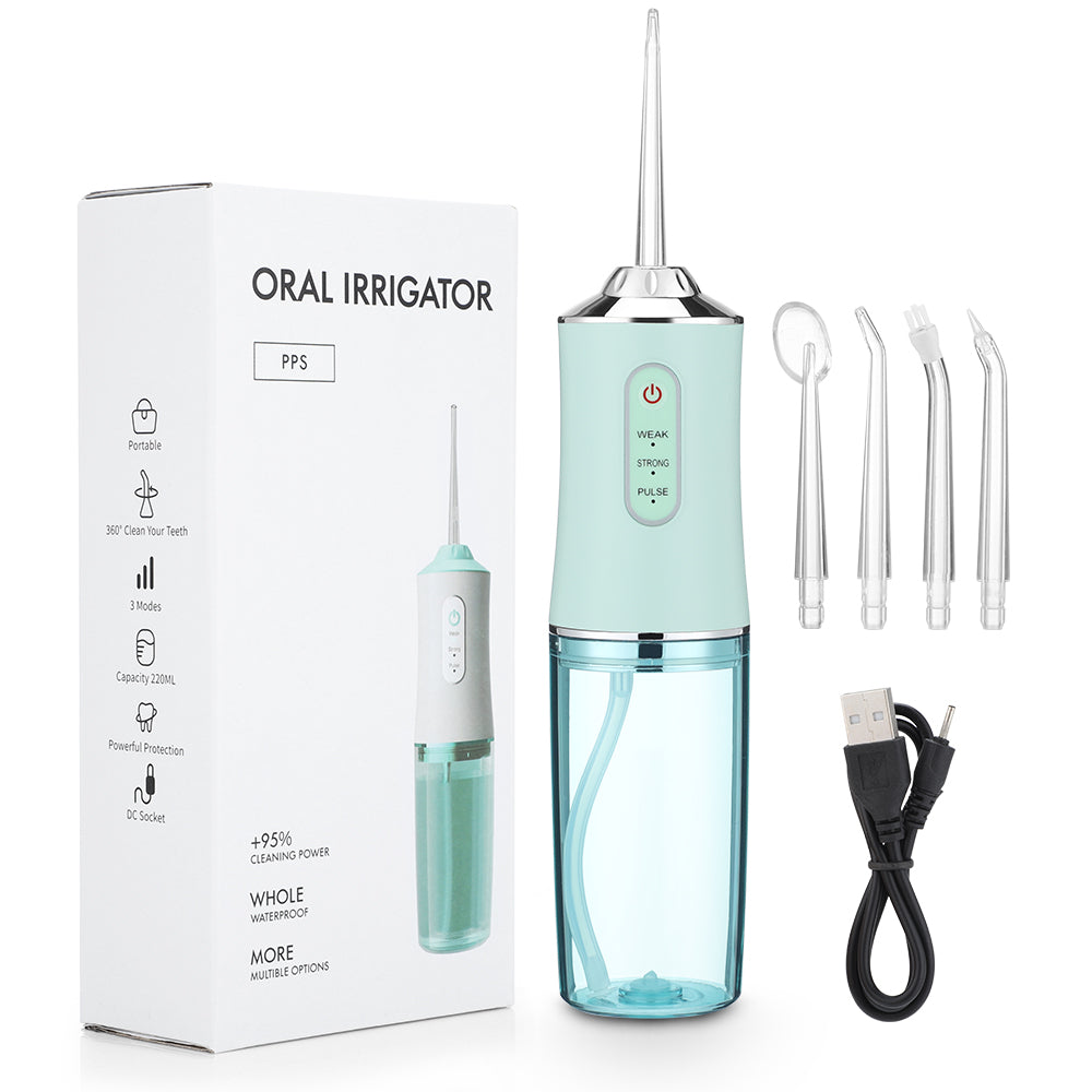 Portable USB Rechargeable Water Flosser 220ml by HitMyNeed