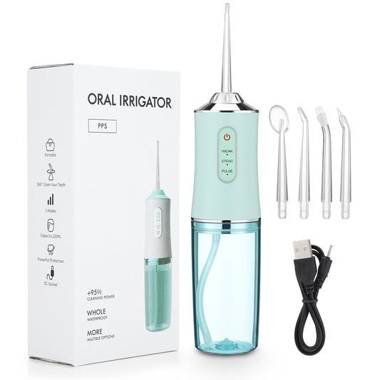 Portable USB Rechargeable Water Flosser 220ml by HitMyNeed