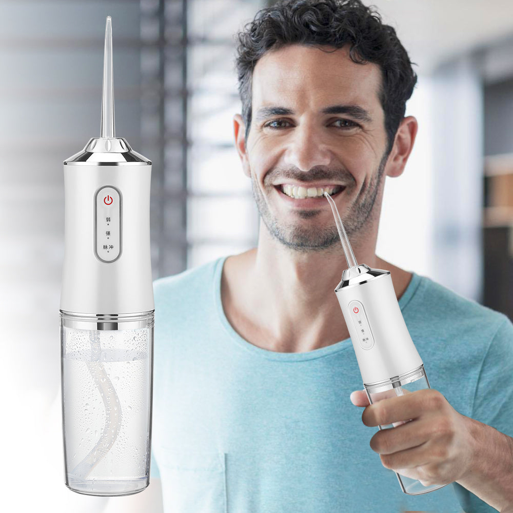 Portable USB Rechargeable Water Flosser 220ml by HitMyNeed
