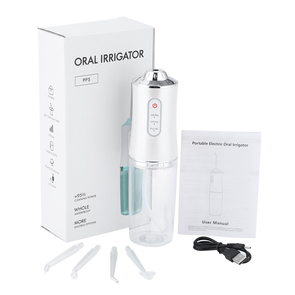 Portable USB Rechargeable Water Flosser 220ml by HitMyNeed