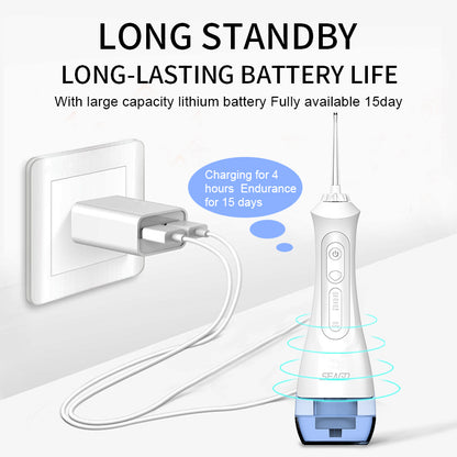 Portable USB Rechargeable Water Flosser SG833 by HitMyNeed