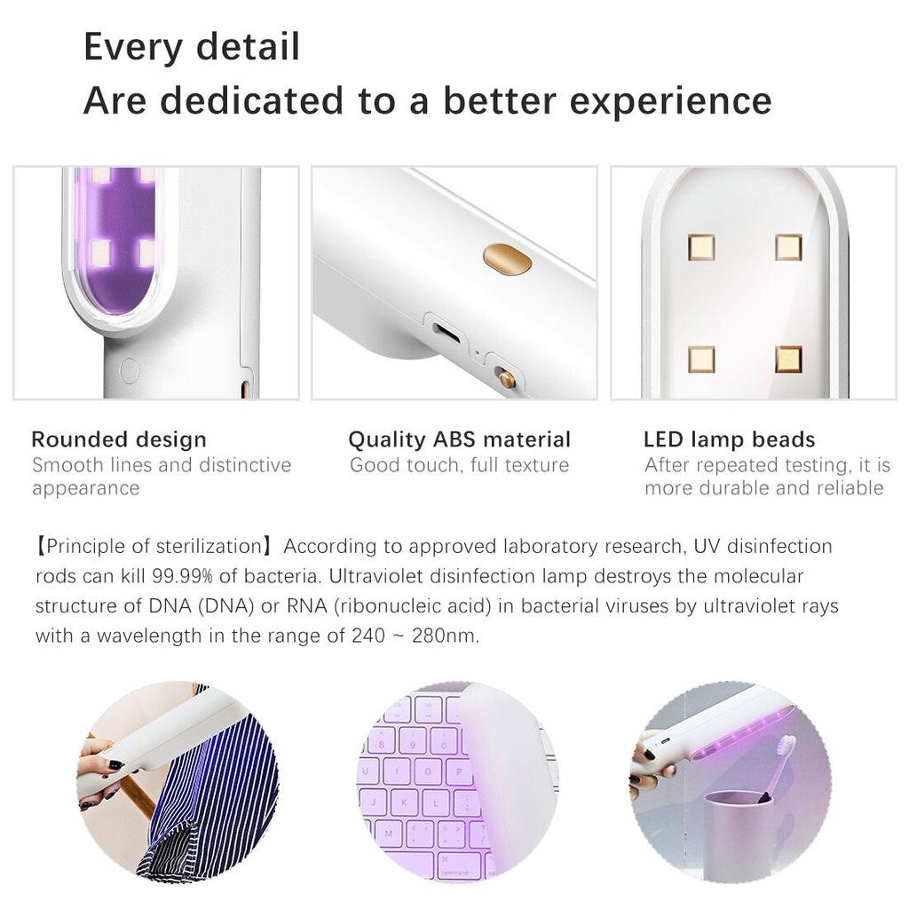 Portable UV Light Sanitizer Wand with Child Lock by HitMyNeed