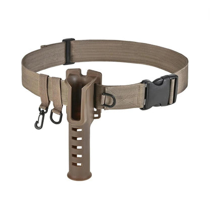 Portable Waist Rod Holder for Hands-Free Fishing khaki by HitMyNeed