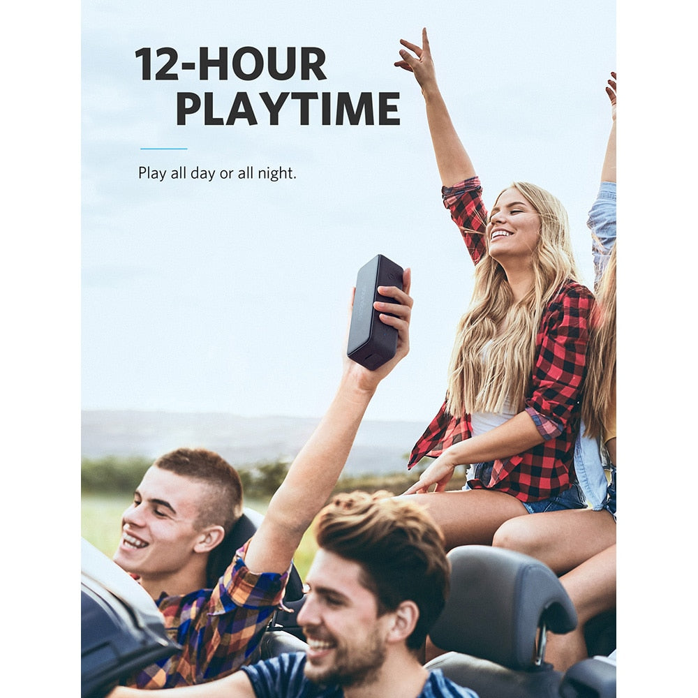 Portable Waterproof Bluetooth Speaker 12W, 12h Playtime by HitMyNeed